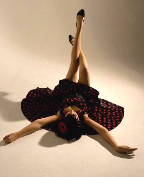 Female model photo shoot of kate parkinson in the studio