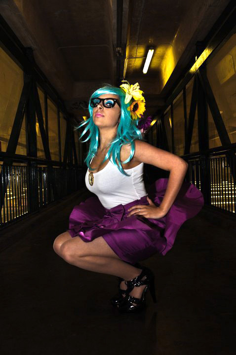Female model photo shoot of kate parkinson in subways