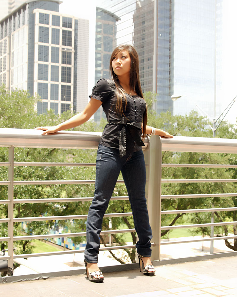 Female model photo shoot of Cali Cat by Will LeBlanc in Downtown Houston