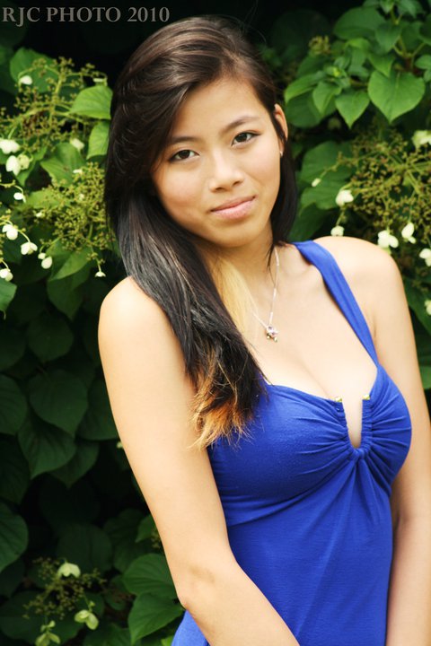 Female model photo shoot of Janet Lam by RJC PHOTO in High Park, Toronto, makeup by Judy Lim