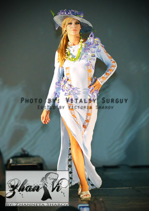 Female model photo shoot of Zhanneta Sharov in Long Beach Convention Center