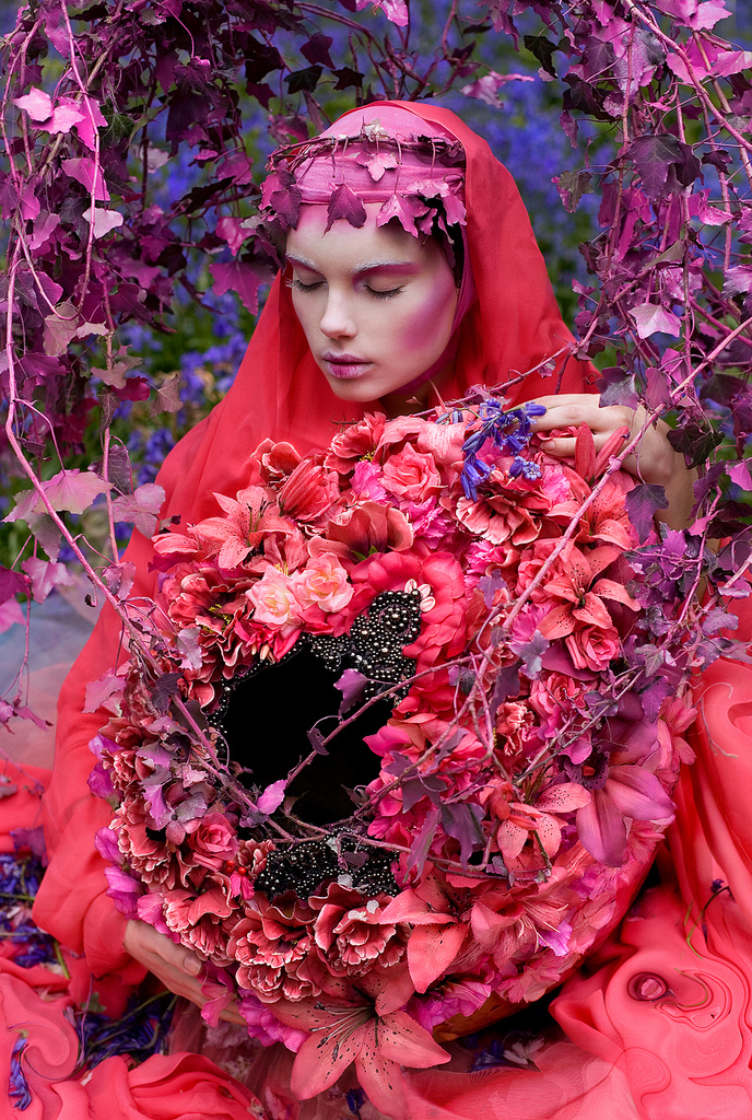 Female model photo shoot of Niutka by Kirsty Mitchell in Wonderland, makeup by Elbie MakeUpProfile