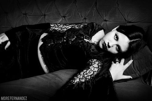 Female model photo shoot of Ninive Jaiden Grey in studio