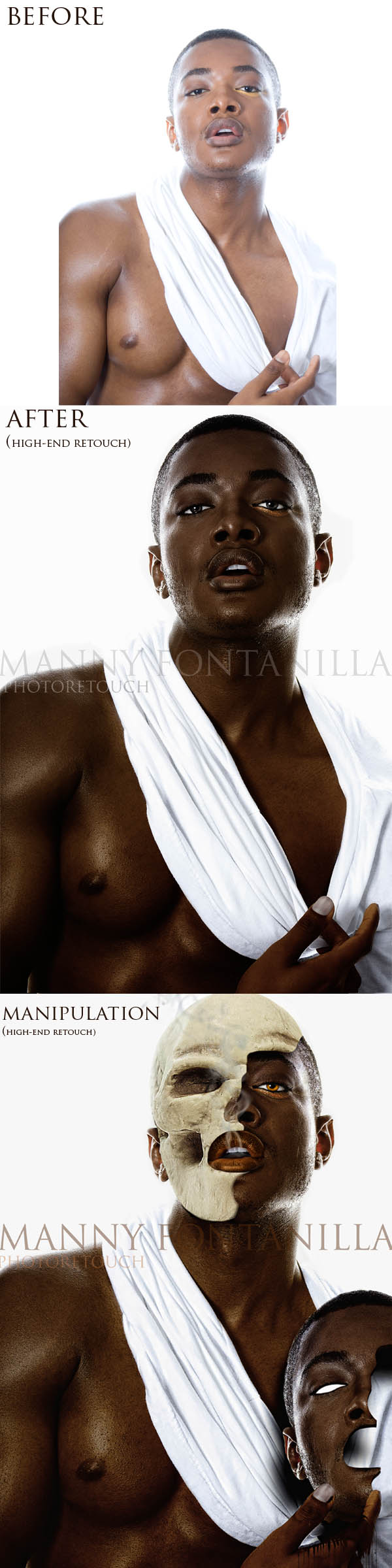 Male model photo shoot of Manny PHOTO RETOUCH and YINKA BODE-GEORGE by Adam W Photography, makeup by Tannia Vicky  