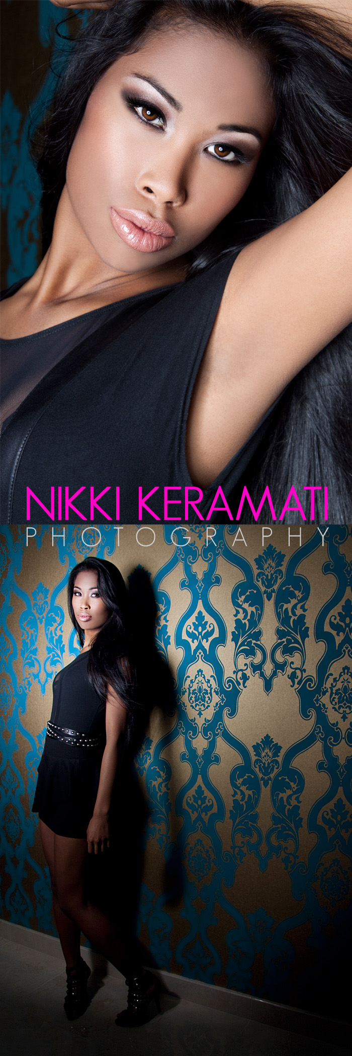 Female model photo shoot of Nikki K Photography in Montreal downtown, makeup by FACADES BY FARHAT