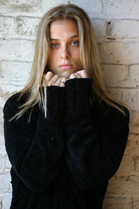 Female model photo shoot of QEliz21 in Warehouse