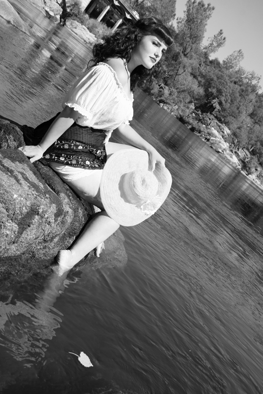 Female model photo shoot of Photos by Laura and Miss Haley Mae  in At the river.