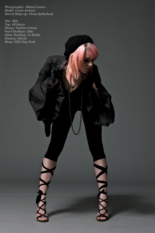 Female model photo shoot of Laura Ann V in Toronto, wardrobe styled by Justel Fashion