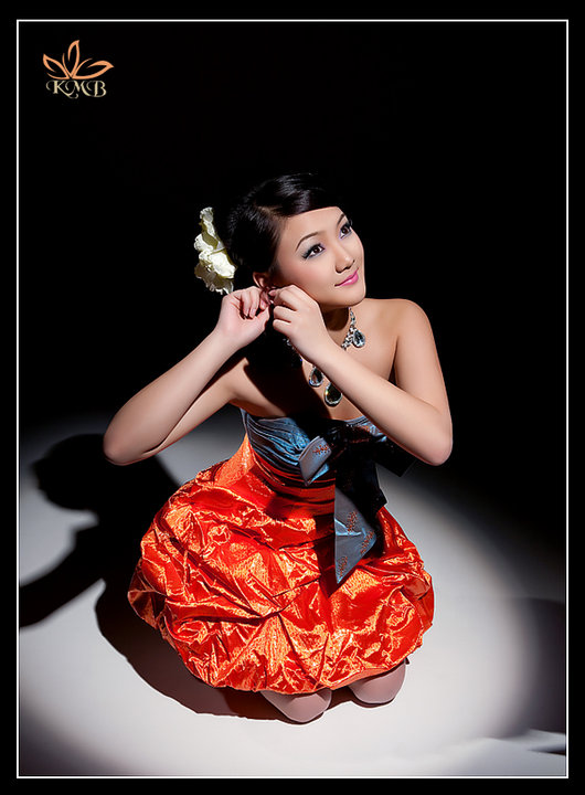 Female model photo shoot of Truong Christina in Kim thu Bridal studio