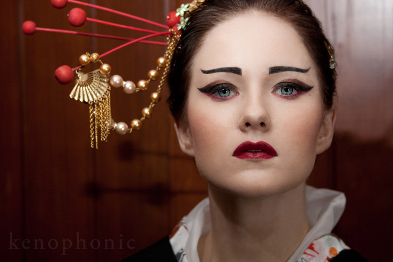 Female model photo shoot of kenophonic and heidihannele, makeup by Olivia Clee