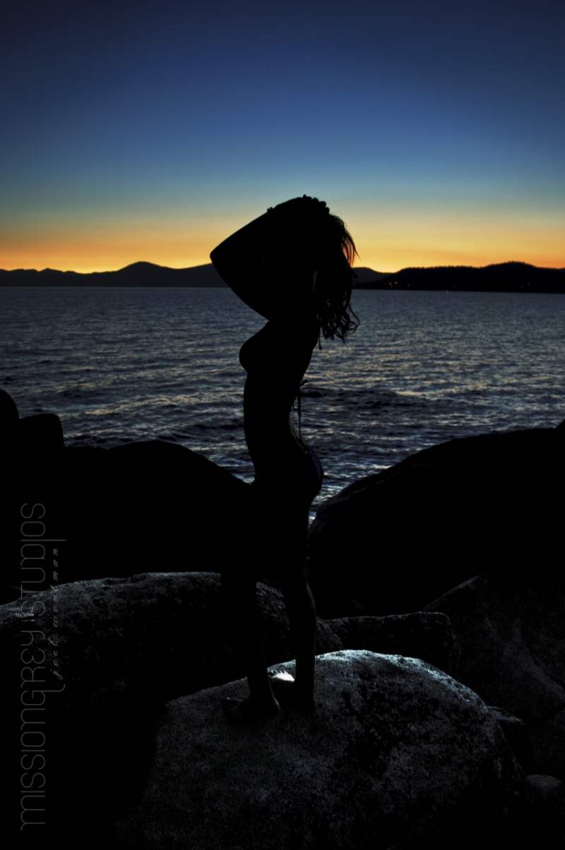 Male and Female model photo shoot of MissionGrey Studios and Sona mooradian in Lake Tahoe