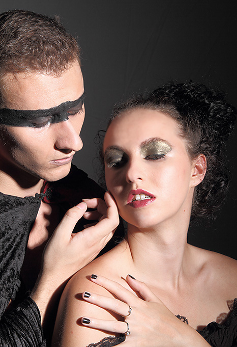 Female and Male model photo shoot of Solacium and Evan Dupont by LouS, makeup by Valerie Lavoie Artistry