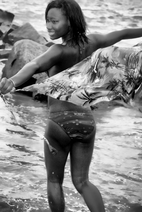 Female model photo shoot of Amara_Milan in Coney island beach