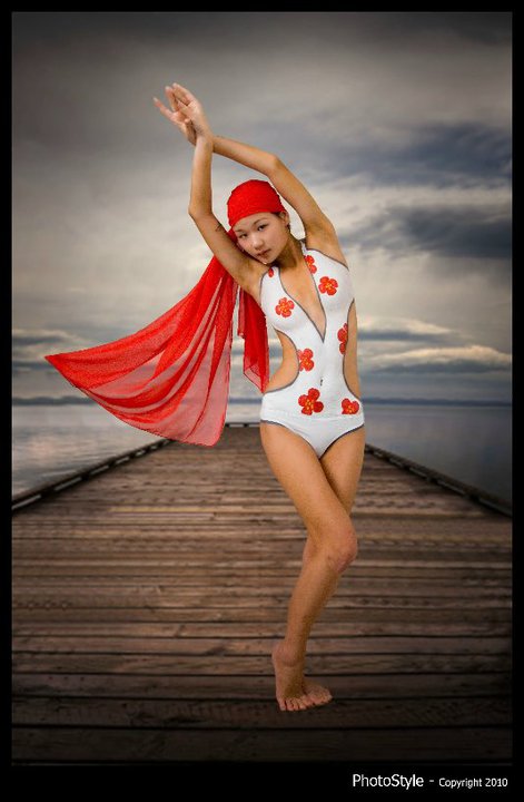 Female model photo shoot of Brisbane Body Painter by Photography with Style 