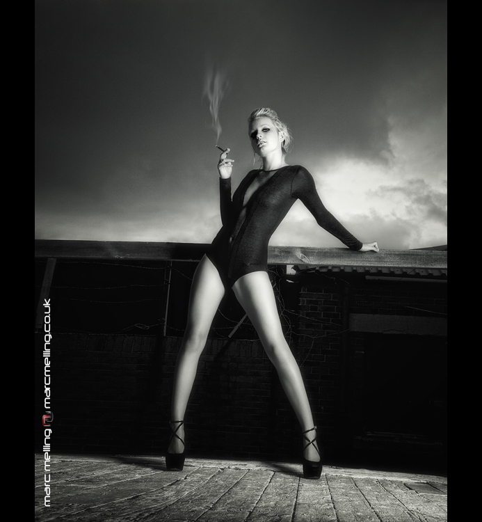 Female model photo shoot of x Nikki x by Marc Melling in Bananna Studios