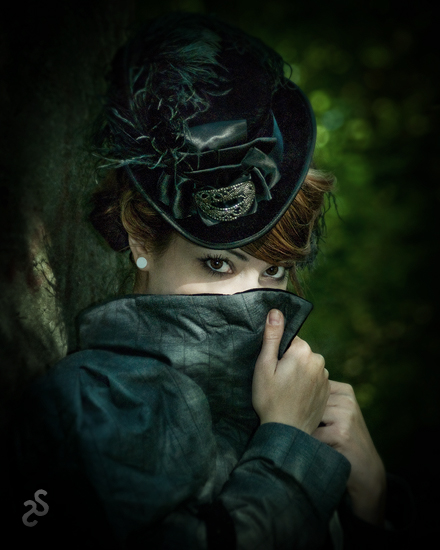 Female model photo shoot of Isabella Misery by Silent Shudder Photography, clothing designed by Topsy Turvy Design