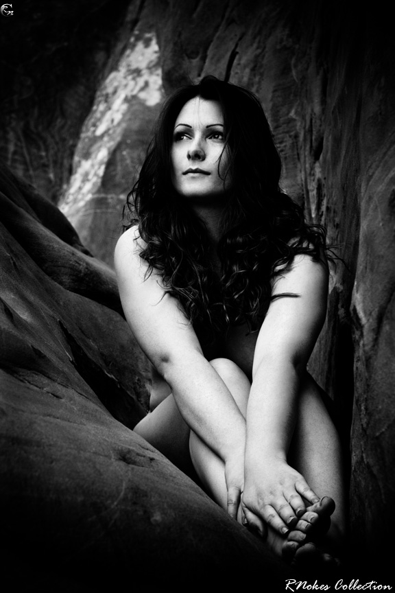 Female model photo shoot of Cassidy G by RNokes collection in Moab, Broken Arch, Utah