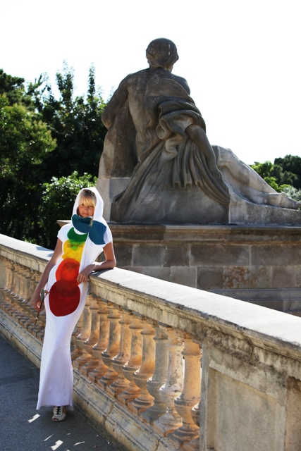 Female model photo shoot of VSNT and Anna Wojcik by Ferran Badia in Castle De Moutjuic, SPAIN