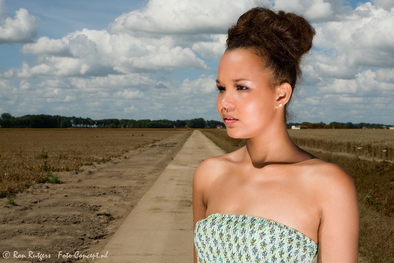 Female model photo shoot of Yasss by Foto-Concept in Emmeloord, makeup by BeautyFX
