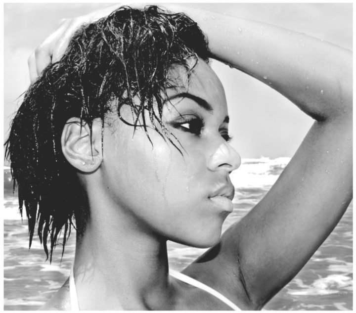 Female model photo shoot of racquel soogea in galveston beach