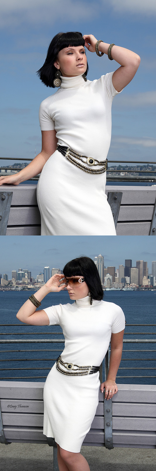 Male and Female model photo shoot of Craig Allen Studio and Anastasiya Hrabar in Elliot bay, Seattle WA