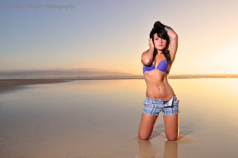 Female model photo shoot of Christina Draper in Cornwall
