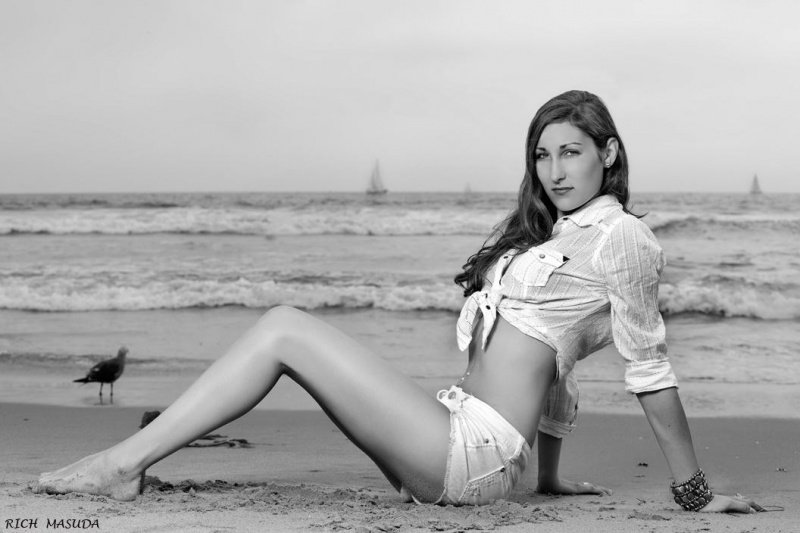 Female model photo shoot of Kbella in venice beach