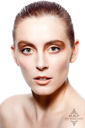 Female model photo shoot of Adina Maree by Matt Briggs in Studio, makeup by Tanya Blundell makeup