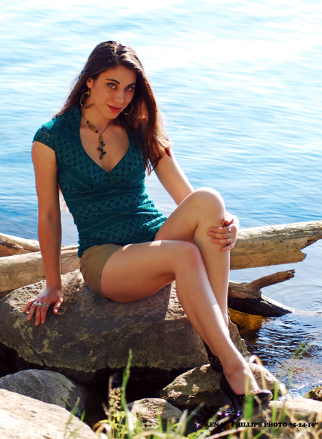 Female model photo shoot of Persian Ree by KEN W PHILLIPS PHOTO in Ford Lake