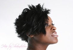 Female model photo shoot of Hair by Shaunda in Milwaukee,Wi 414-839-5700