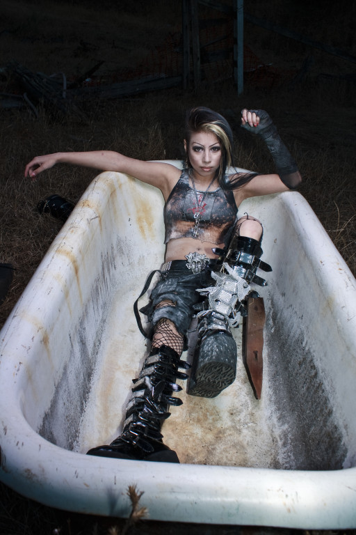 Female model photo shoot of Celeste Filth by Nazarene Media in Castro Valley, CA.