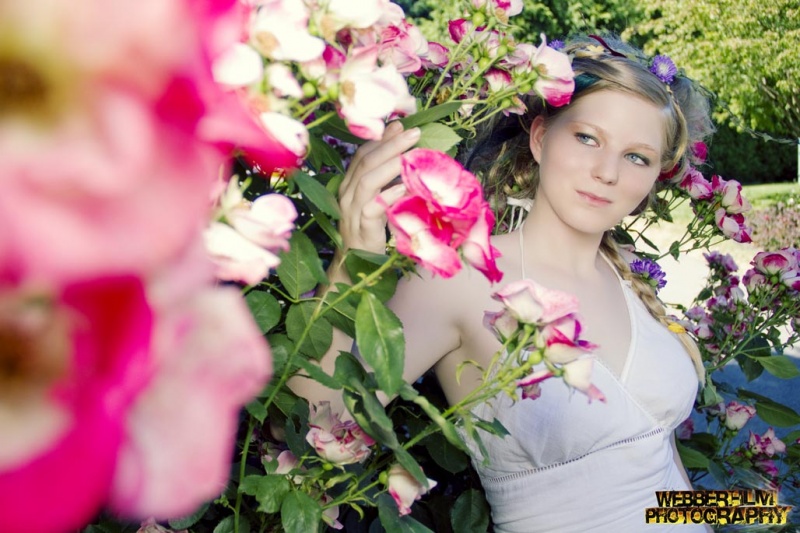Female model photo shoot of angelbabebeauty by WebberFilm in portland oregon portland rose garden, hair styled by Nichole Stewart