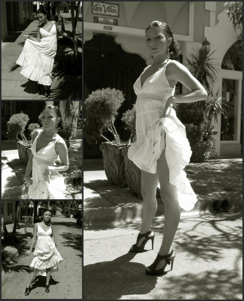 Female model photo shoot of Kate Wish by Frank Moten in Miami Beach Espaniola Way