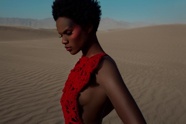 Female model photo shoot of Akemi Yagi in Death Valley, wardrobe styled by Devon  Nuszer