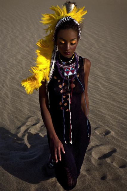 Female model photo shoot of Akemi Yagi in Death Valley, wardrobe styled by Devon  Nuszer