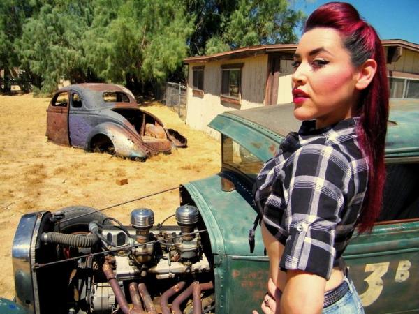 Female model photo shoot of DollyVonKickAss by Tommy Rebel Greaser Tom in Lancaster, CA