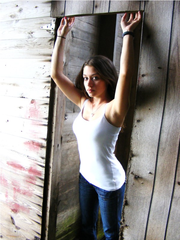Female model photo shoot of Renee Rains in Old barn