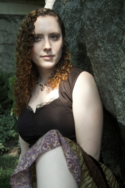 Female model photo shoot of Ariadne Rose by David Anthony Art in Graceland Cemetery - Chicago, IL
