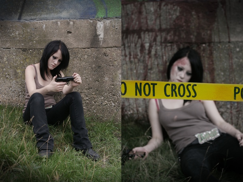Female model photo shoot of Kelly J Photography and Kitty Von Crypt in Shotton, Flintshire