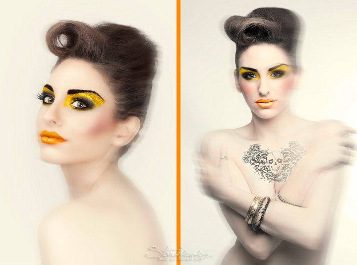Female model photo shoot of GoldGinger Photography and Cara Elizabeth Dei in Dublin, makeup by Susan Brophy