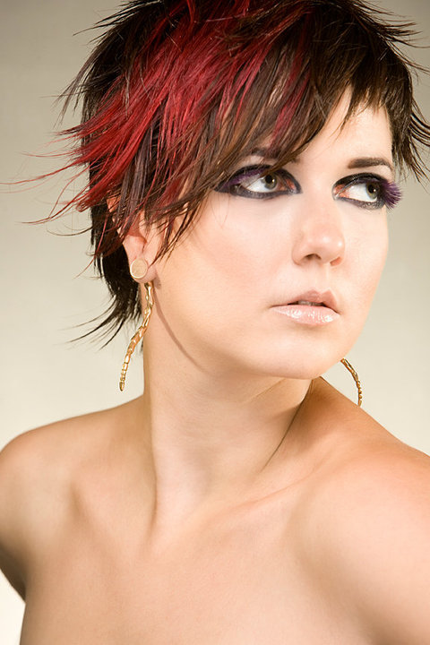 Female model photo shoot of Nichole Stewart by Tom Boehme, makeup by Nikki Schipper, clothing designed by Kat Seale