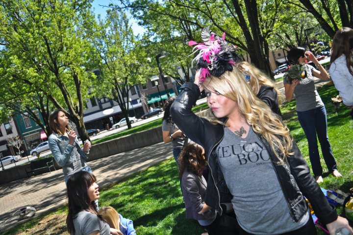 Female model photo shoot of Rebekah Kathryn in Triangle Park