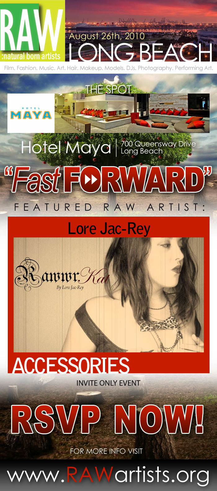 Female model photo shoot of -RawwrKat- in Maya Hotel Long Beach CA