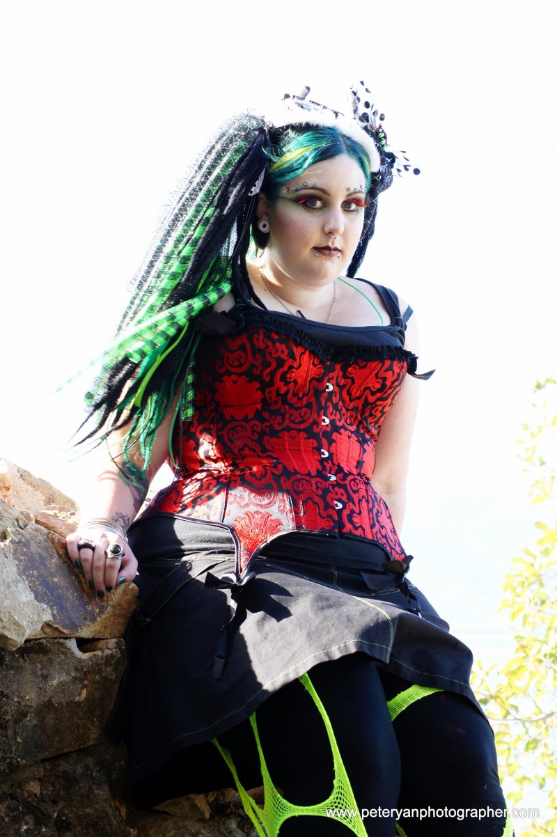 Female model photo shoot of Ruby Neurosis by cosmic photography, makeup by Veeutiful Makeup