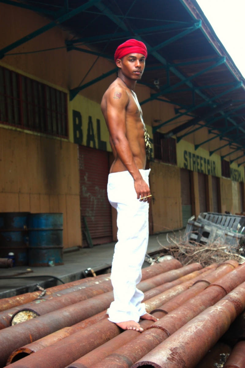 Male model photo shoot of CeJai Designs in Train station