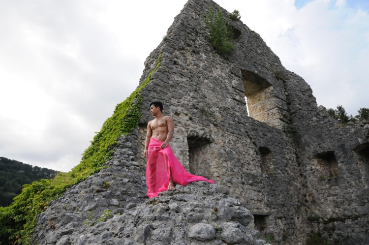 Male model photo shoot of alfenphotography and Tony Norraphon in Loewenburg ruins
