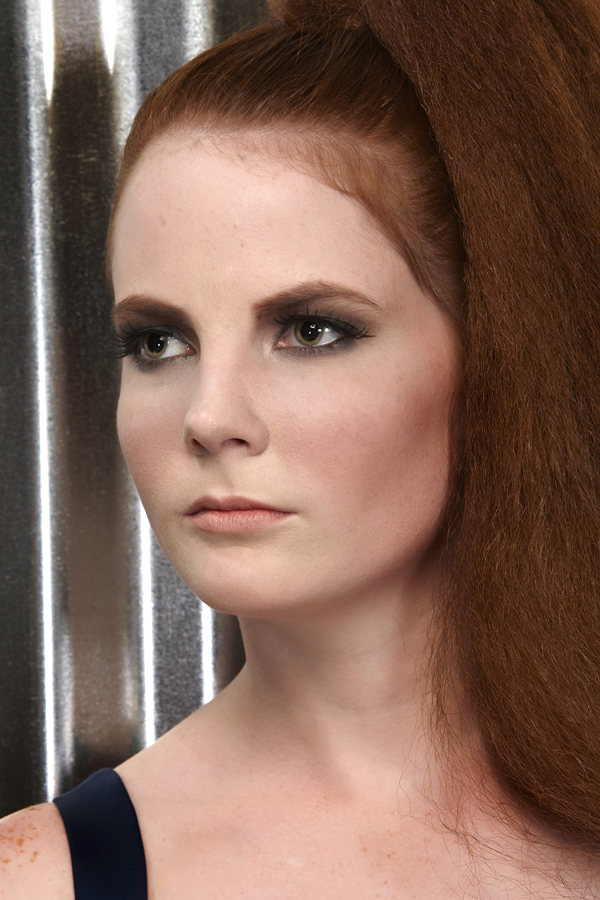 Female model photo shoot of ShelleyRae by Omar_DLX in SODOPHOTO Studios, makeup by Pamela Barber