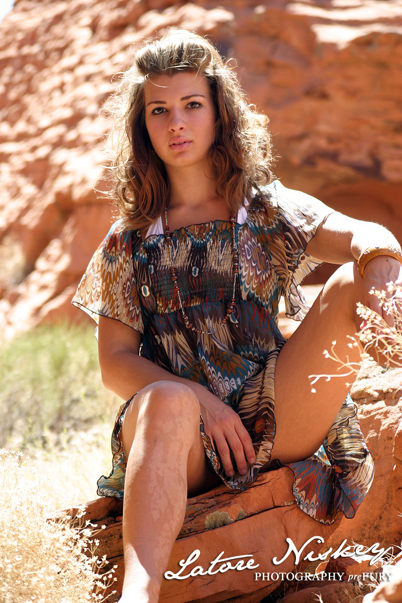 Female model photo shoot of amy banks by Latore Niskey Photo in valley of fire