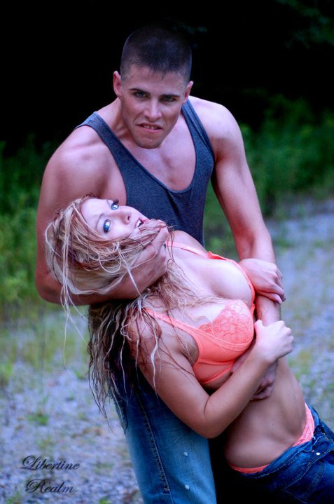 Male and Female model photo shoot of Stretch Cooper and Pixie Dixie by B Libertine in Hummel Park