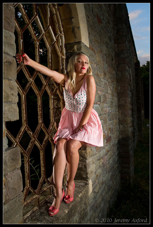 Male and Female model photo shoot of Axford Studios and Maggielou in Mangotsfield Railway Station Bristol